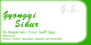 gyongyi sikur business card